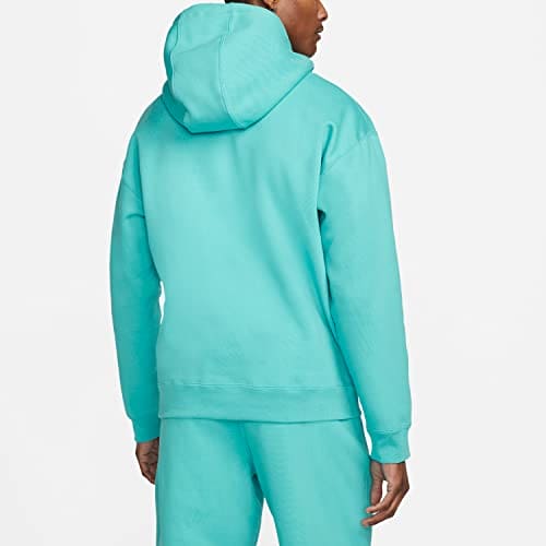 Nike Sportswear Solo Swoosh Men's Fleece Pullover Hoodie, Washed Teal/White, L