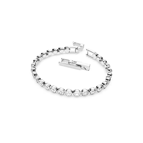 Swarovski Women's Tennis Bracelet, Crystals, Rhodium Plated, White, Medium