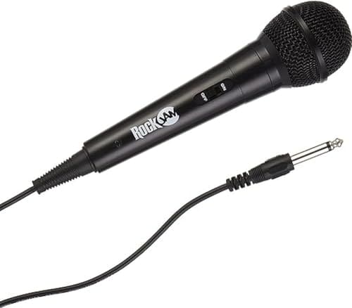 Rockjam Karaoke Unidirectional wired microphone unidirectional dynamic microphone with three-meter cable - black