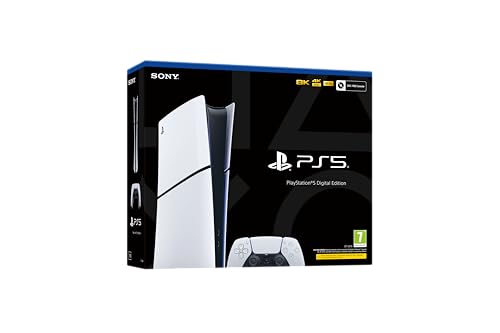 Playstation PlayStation 5 Digital Console, 1TB SSD, HDR, 4K, Black, Gamepad, Internal Data Storage, Includes Rechargable Battery, Action: Fighting Genre, Bluetooth, HDMI, 6.7 kg