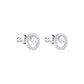 Swarovski Creativity stud earrings, Circle, White, Rhodium plated