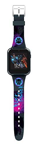 Accutime Kids Marvel Black Panther Black Educational ,Touchscreen Smart Watch Toy for Boys, Girls, Toddlers - Selfie Cam, Learning Games, Alarm, Calculator, Pedometer (Model: AVG4608AZ)