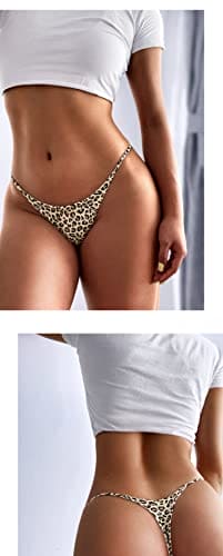 Aogda Thong for Women Cotton Underwear Low Rise Panties Woman G-String Thongs（X-Small）