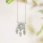 Iszie 925 Sterling Silver Sweet Feather Charm Crystal Dreamcatcher Pendant Girls Ladies Fashion Necklace