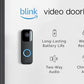 Blink Video Doorbell | Two-way audio, HD video, long-lasting battery life, motion detection, chime app alerts, Works with Alexa (Black)