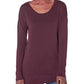 Amazon Essentials Women's Lightweight Long-Sleeved Scoop Neck Tunic Jumper (Available in Plus Size), Burgundy, XS