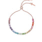 Ted Baker Melrah Crystal Adjustable Tennis Bracelet For Women (Rose Gold/Rainbow Crystal)