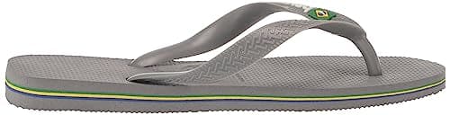 Havaianas, Unisex Adults, Brasil Logo, Flip Flop, Steel Grey/Steel Grey, 4.5/5 UK