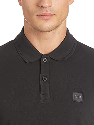 BOSS Men's Prime Polo Shirt, Black (Black 1), Large