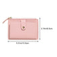 DOUBLEOFJIA Wallet Leather Purse Zip Coins Pocket for Woman Girl Cash Change Credit Card