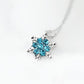 Snowflake Pendant Necklace Plated Silver Crystal Rhinestones Pendant Necklace for Women Girl