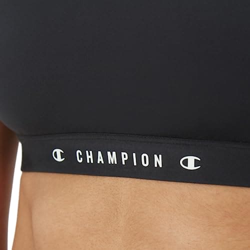 Champion Sports, Soft Touch, Moisture-Wicking, Moderate Support Bra for Women (Plus, Black C, Medium