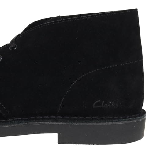 Clarks Desert Boot Evo Suede Boots In Black Standard Fit Size 9