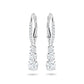 Swarovski Attract Trilogy earrings, White, Rhodium plated