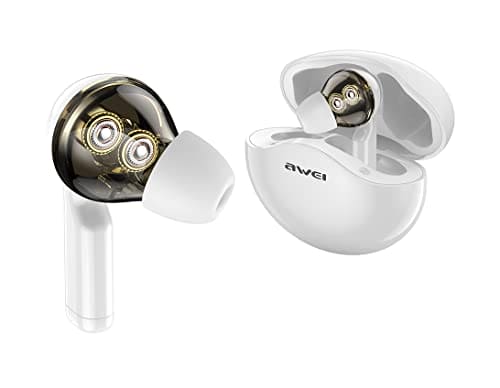 AWEI TWS Dual Dynamic Driver Earphones with Charging Case T12