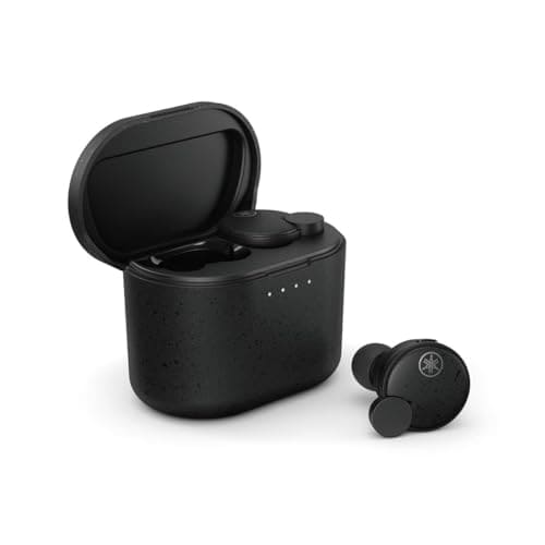 Yamaha TW-E7B True Wireless Earbuds with Bluetooth 5.2, Active Noise Cancelling, True Sound, Qualcomm CVC Clear Voice Capture, Advanced Listening Care and IPX5 Water Resistant for Sport (Black)