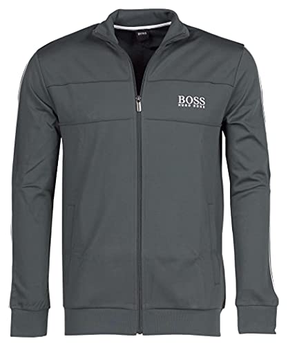 BOSS Men's Tracksuit Jacket Zip, Dark Green308, S