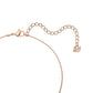 Swarovski Stone necklace, Circle, White, Rose gold-tone plated