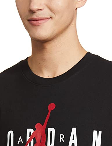 Nike Men's Jrdn Air Wrdmrk T-Shirt, Black/White/Gym RED, M