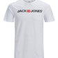 JACK & JONES Men's T-Shirt, King Size Short Sleeve Crew Neck Cotton Tee - Big & Tall Premium Quality Designer Top for Men - Comfort Fit (L-6XL) White