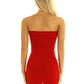 ranrann Women's See Through One Piece Bodycon Mini Tube Dress Nightclub Teddy Lingerie Dresses Red Zipper One Size