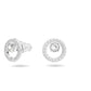 Swarovski Creativity stud earrings, Circle, White, Rhodium plated