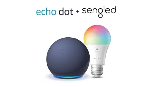 Echo Dot (5th generation, 2022 release) | Deep Sea Blue + Sengled LED Smart Light Bulb (E27), Works with Alexa - Smart Home Starter Kit