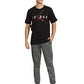 Nike Men's Jrdn Air Wrdmrk T-Shirt, Black/White/Gym RED, M