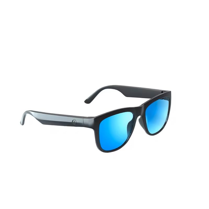 GAREGEAR C8 Smart Sunglasses - Wireless Bluetooth 5.0, HiFi-Stereo Music, Calling, Anti-Blue Light for Outdoor Sports (Blue)