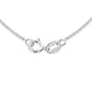 Tuscany Silver Women's Sterling Silver 9.5 mm x 10 mm Aurora Borealis Cubic Zirconia 10.5 x 20 mm Heart Pendant Curb Chain Necklace of Length 46 cm/18 Inch