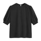 P-163 Black Ladies Relaxed Fit Tshirts Crew Neck Tee Tops for Women Short 1/2 Sleeve Casual Plain Fall Summer Tee Shirt Button 2024 Clothing Trendy XF 4XL