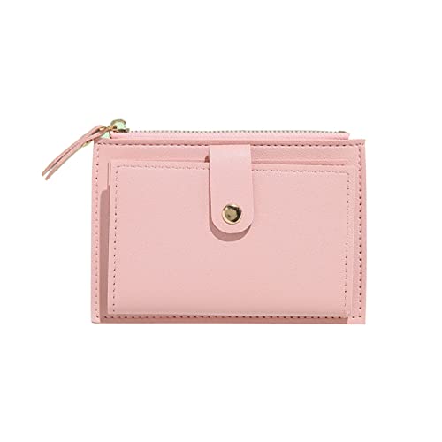 DOUBLEOFJIA Wallet Leather Purse Zip Coins Pocket for Woman Girl Cash Change Credit Card