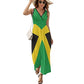 Jamaican Flag Maxi Dress for Women Sleeveless Long Summer Dresses Beach Dresses A Line L