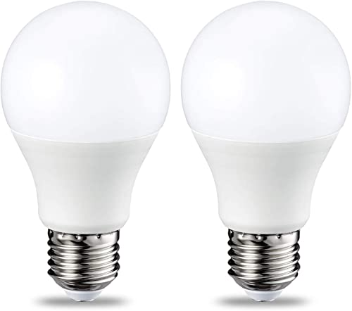 Amazon Basics LED E27 Edison Screw Bulb, 8.5 W (Equivalent to 60W), CRI80, Warm White, Dimmable - Pack of 2