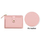 DOUBLEOFJIA Wallet Leather Purse Zip Coins Pocket for Woman Girl Cash Change Credit Card