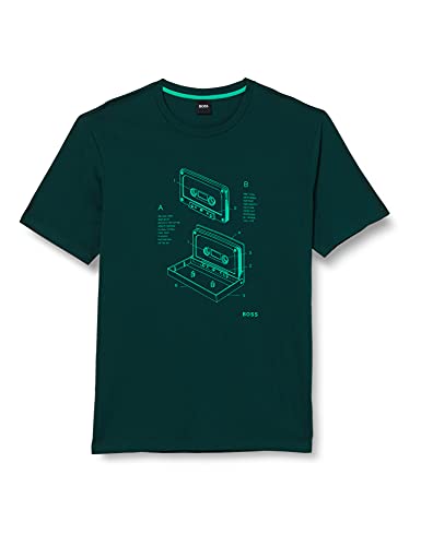 BOSS Men's Tcasette T-Shirt, Dark Green305, S