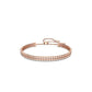 Swarovski Subtle bracelet, White, Rose gold-tone plated