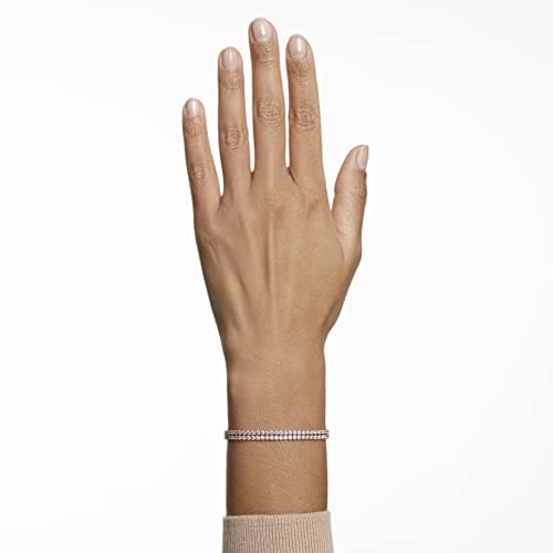 Swarovski Subtle bracelet, White, Rose gold-tone plated