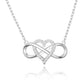 Philip Jones Silver Plated Infinity Heart Necklace Created with Zircondia® Crystals