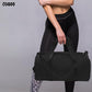 CUQOO Black Gym Bag for Women – Lightweight & Durable Duffle Bag with Shoe Compartment, Wet Pocket & 5 Pockets – Water-Resistant Sports Bag for Fitness, Travel & Workouts