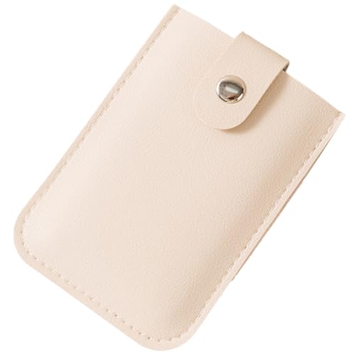 ASIEIT Wallet Multi-Card Slots Organizer Ultra-Thin Card Holder with Press Button PU Leather for Money Cards (White)