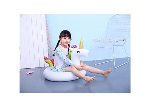 Inflatable Unicorn Baby Swim Ring Toddler Pool Float Tube Water Toys Inflatable Kids Swim Ring with Seat