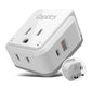 Ceptics UK, Ireland Power Adapter Travel, Safe Dual USB & USB-C 3.1A - 2 USA Socket - Compact & Powerful - Use in Hong Kong, England, Dubai, Saudi Arabia - Includes Type G Swadapt Attachments