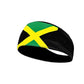 Kuiaobaty Jamaica Flag Print Sweatband for Running, Working Out, Yoga, Basketball, Tennis, Jamaican Bandana Green Yellow Stripe Headband for Men Women