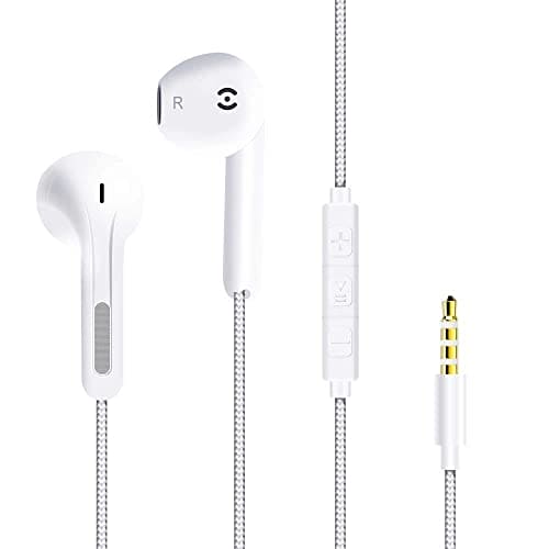 Pansy Direct In-Ear-Kopfhörer mit Mikrofon und Lautstärkeregler für iPhone, Samsung Galaxy, Sony, LG, Huawei, HTC, MP3-Player, Android-Geräte und Mehr