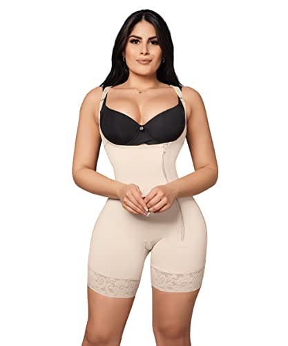 Forma Tu Cuerpo, Faja Colombiana, Short Smooth Bodysuit, Beige, M