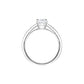 Swarovski Attract ring, Round cut, Pavé, White, Rhodium plated