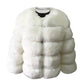 ZhuiKun Women's Faux Fur Coat Short Artificial Fur Overcoat Solid Thick Outerwear Shaggy Parka Cardigan Jacket - Style 8, M