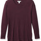 Amazon Essentials Women's Lightweight Long-Sleeved Scoop Neck Tunic Jumper (Available in Plus Size), Burgundy, XS