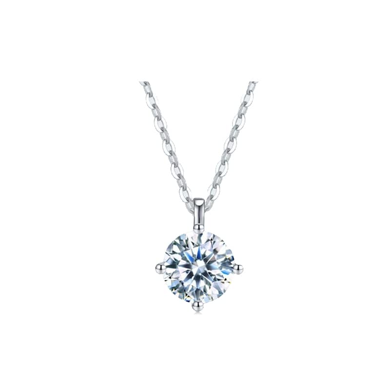 Springlight Moissanite Necklace 1CT Moissanite Diamond Pendant Necklace, D Color, VVS1 Clarity, 925 Sterling Silver Jewelry Gifts for Women, Birthday Gifts for Her, Wedding Gifts.